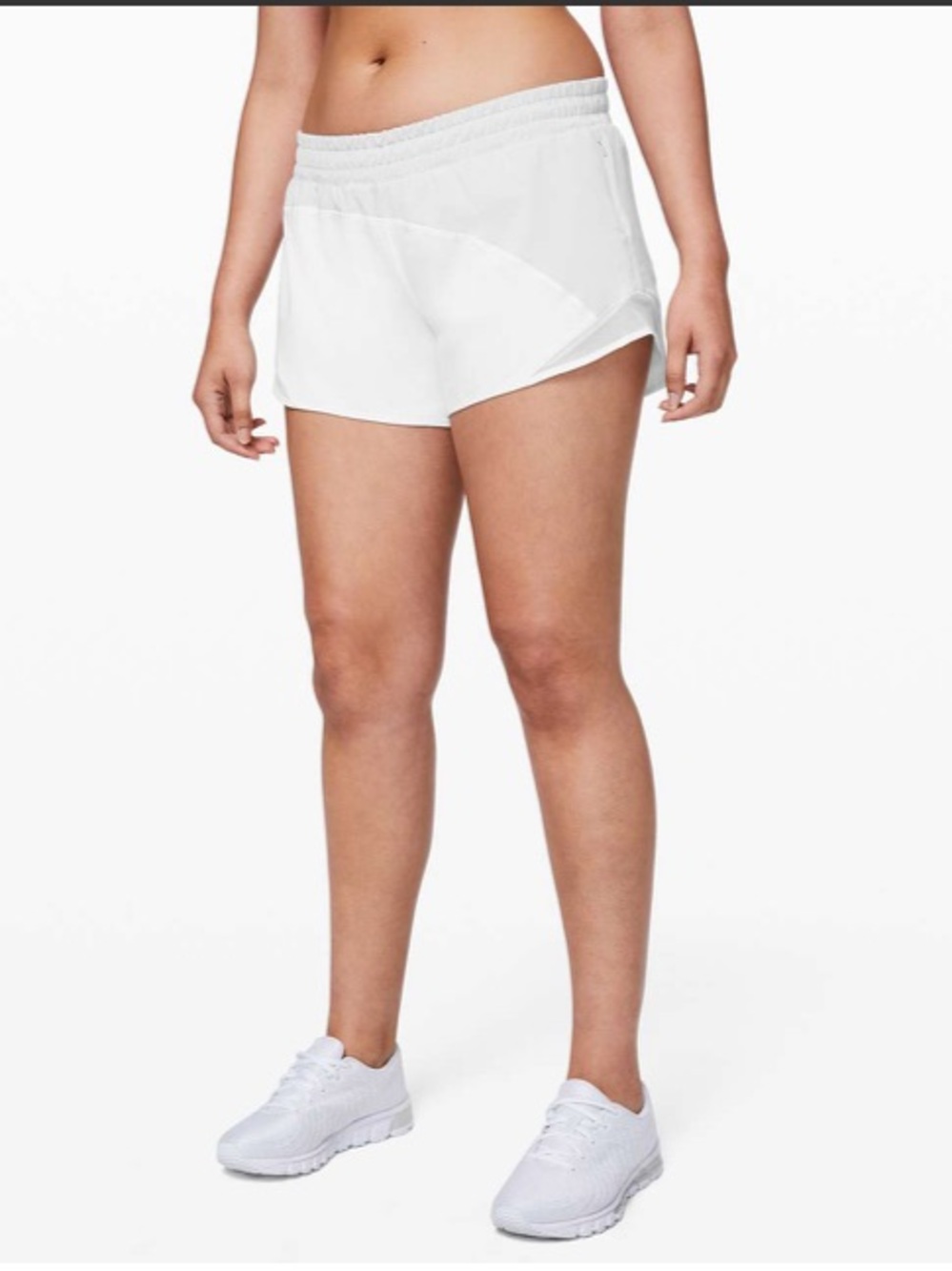 Lululemon Hotty Hot Short *Asym Midrise Light Chrome White Size 8 Run Workout